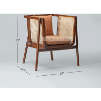 Imperial high arm rattan chair - Image 2