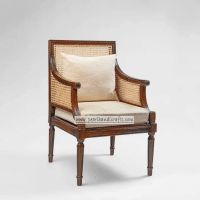 Nayara rattan arm sheesham chair - Image 1
