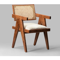 Chandigarh rattan 4 chairs dining table - Image 4