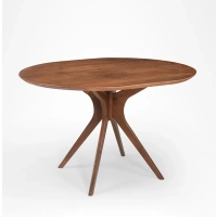 Oval shape Solid wood dining with 4 chairs. - Image 8