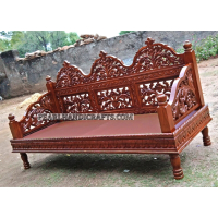 Mehrabi jaali teak traditional sofa - Image 5