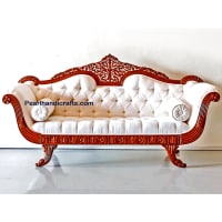 Jaali flower teak sofa 010 - Image 9