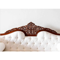 Jaali flower teak sofa 010 - Image 4