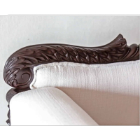 Elegant Fine Carved Teak Couch - Image 8