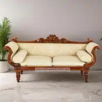 Victorian Udaipur teak Sofa - Image 1