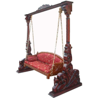 Single Peacock Plain Seat Teak Swing - Image 1