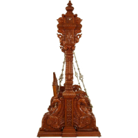 Double swan jaali seat teak swing - Image 3