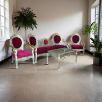 Silver / Metal Sofa Set 006 - Image 1