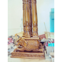 Elephant Double Pillar Teak Swing 022 - Image 11