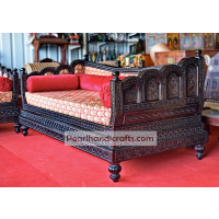 Marwadi Maharaja Hand carved teak Sofa - Image 5