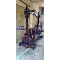 Double peacock chowki base teak Swing 055 - Image 13