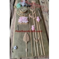 Quartz lotus brass teak door - Image 8