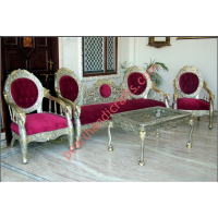 Silver / Metal Sofa Set 006 - Image 5