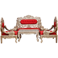 Silver/ Metal Peacock Sofa - Image 10
