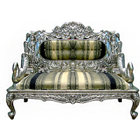 Silver/ Metal Peacock Sofa - Image 4