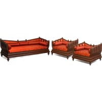 Marwadi Maharaja Hand carved teak Sofa - Image 11