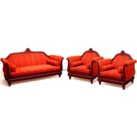 Maharani Flower Teak Sofa - Image 4