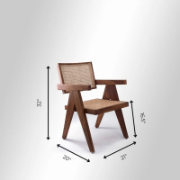 Chandigarh rattan 4 chairs dining table - Image 6