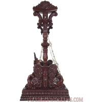 Round Neck Peacock Teak Swing - Image 4