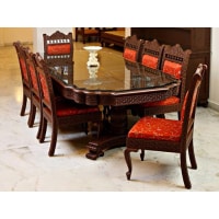 Rectangular Arc Corners 8 Seat Dining Table - Image 1