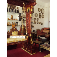 Fine Jaali Pillar Teak Swing | Carved Wooden Swing | Wooden Jhoola - Image 2