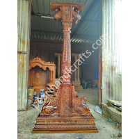 Double Peacock Carved Teak Swing - Image 7