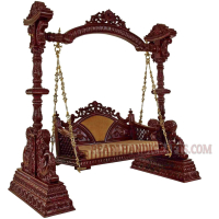 Round Neck Peacock Teak Swing - Image 2