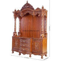 Wooden Pooja Mandir for Home - Image 1