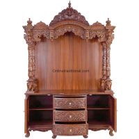 Wooden Pooja Mandir for Home - Image 2