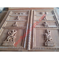 Temple Doors | Carved Teak Doors | Wooden Temple Doors | Metal Doors - Image 5