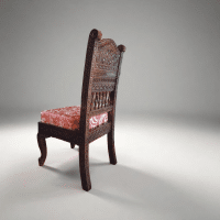 Gloire Teak wood hand carved dining chair - Image 2