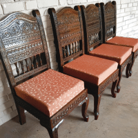 Gloire Teak wood hand carved dining chair - Image 3