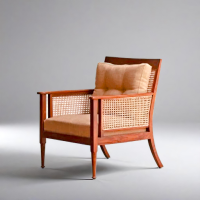 Dutch rattan Sheesham wood arm chair - Image 2