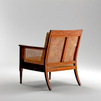 Dutch rattan Sheesham wood arm chair - Image 3