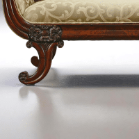 Elegant lobby teak wood sofa - Image 3