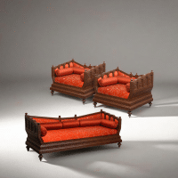 Marwadi Maharaja Hand carved teak Sofa - Image 16