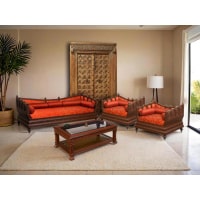 Marwadi Maharaja Hand carved teak Sofa - Image 14