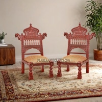 Pitha teak horse chair - Image 4